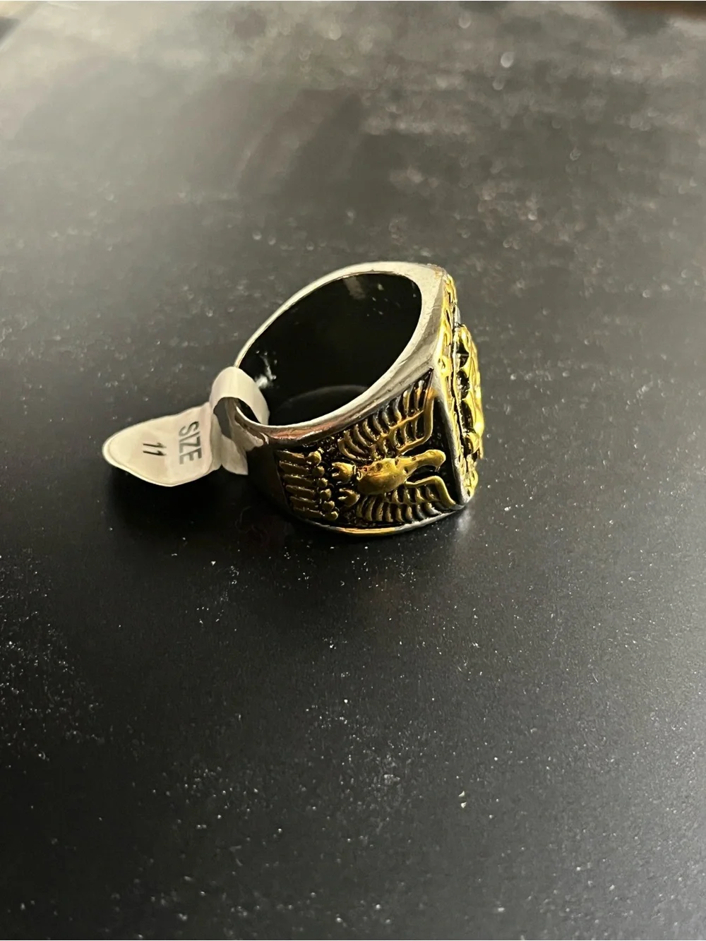 Men's Gold Tone U.S. Navy Emblem Signet Ring